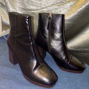 ASOS Black Leather Ankle Boots